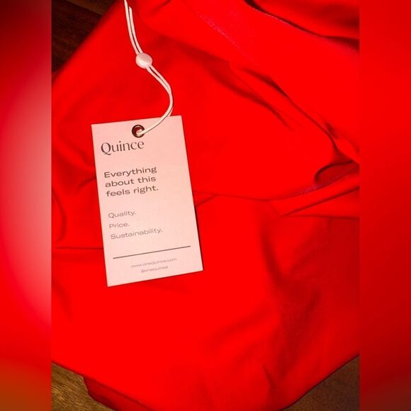 Quince Red Ruched Pencil Mini Skirt - Picture 9 of 10